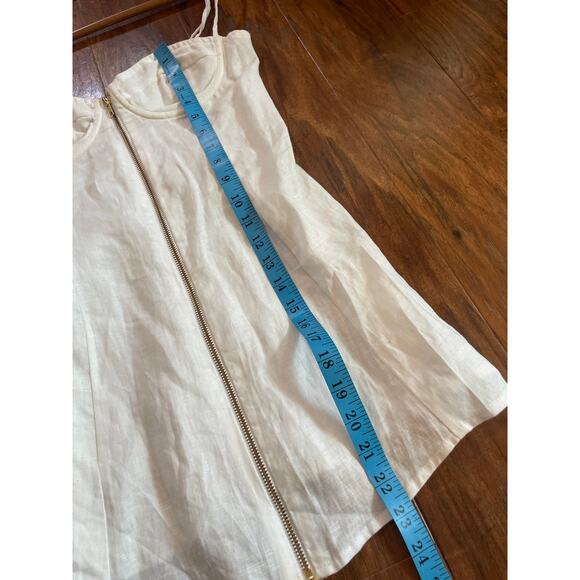 INDAH Karina Mini Dress White Linen SEXY BEACH VACATION RESORT Small S Bustier - Picture 8 of 9